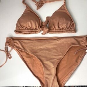 Skye Swimwear Metallic Orange Bikini NWT